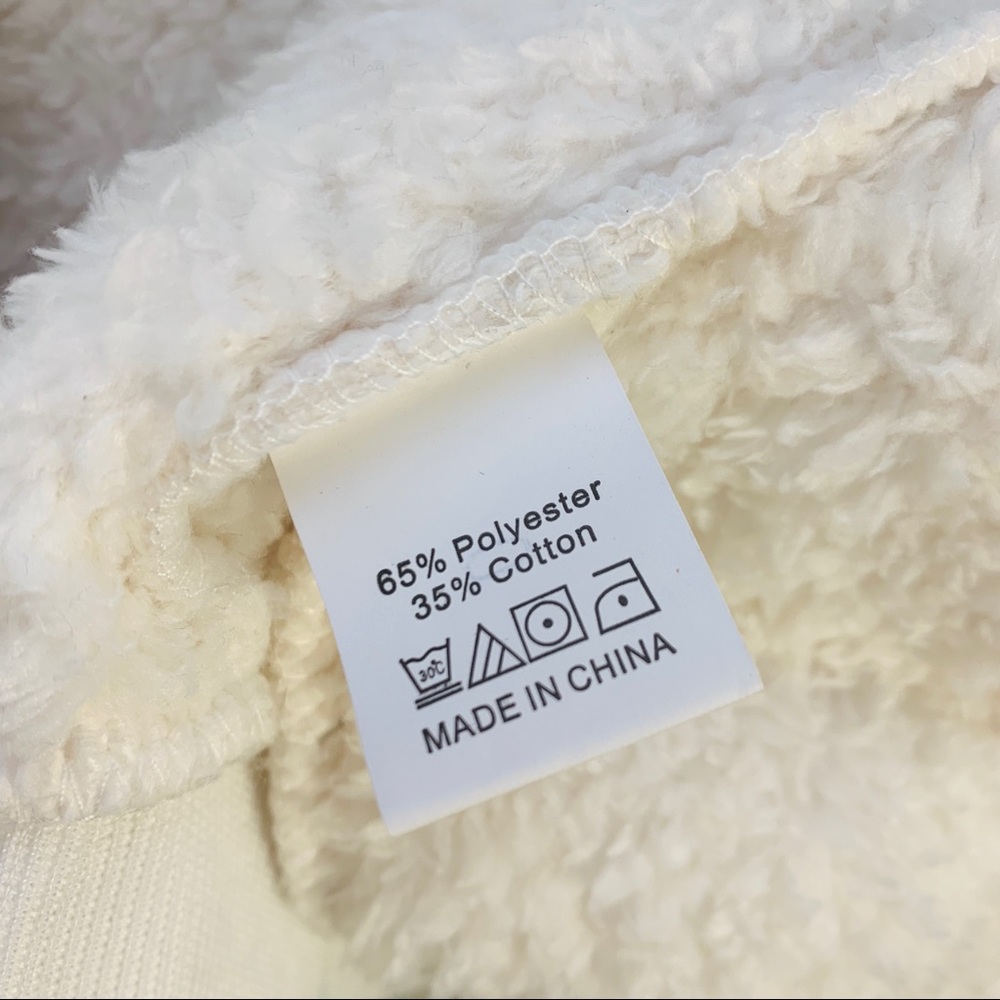 🆕Leopard Print Full Zipper Up Hoodie White - Picture 8 of 8
